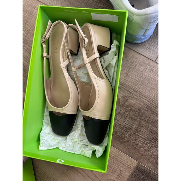 Sam Edelman Tarra Slingback Pumps Sand Leather Size 6.5 - Picture 10 of 11